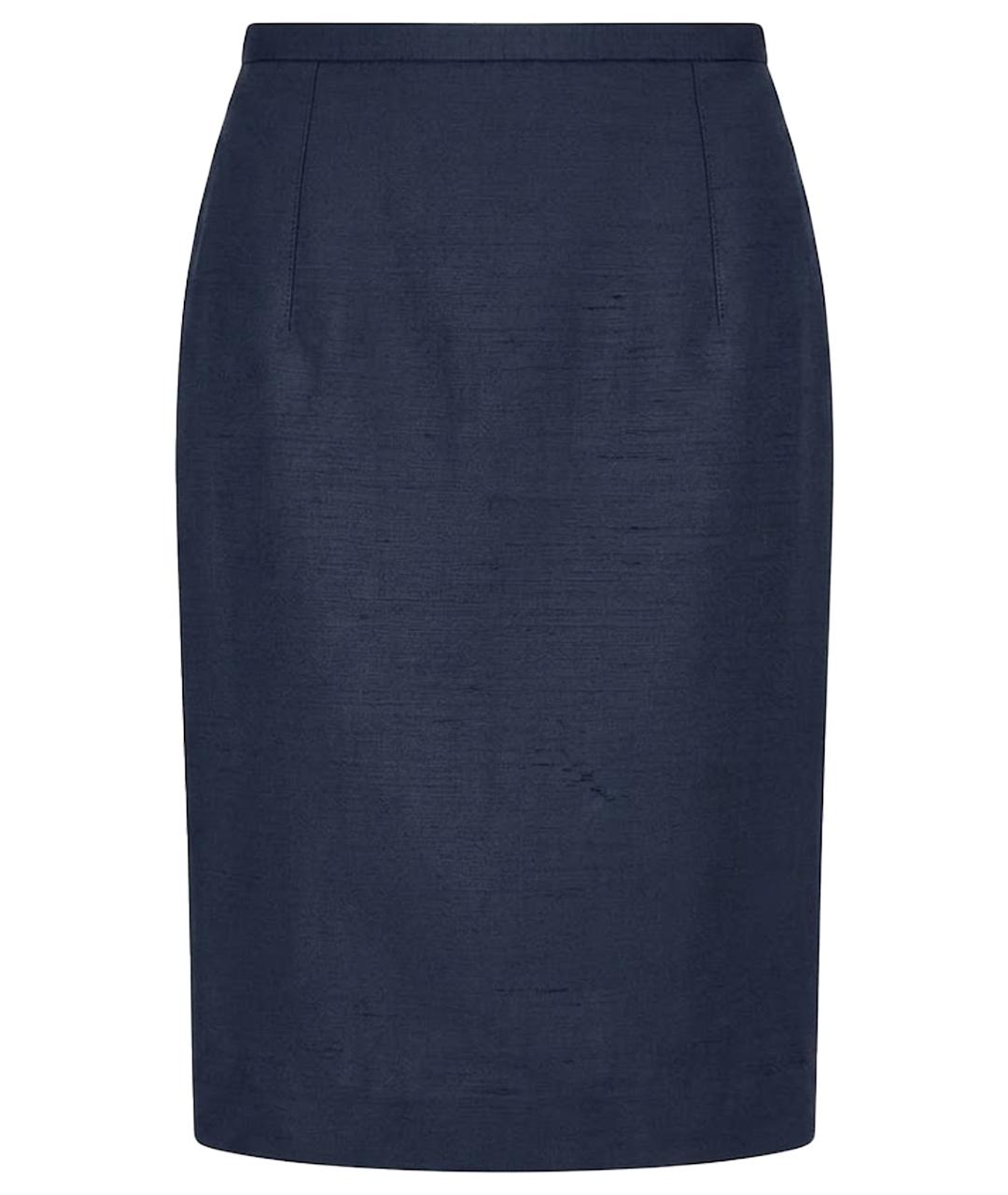 BURBERRY Темно-синяя юбка миди, фото 1