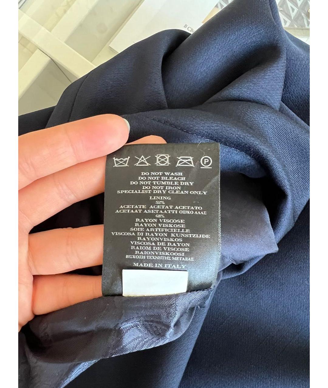 BURBERRY Темно-синяя юбка миди, фото 4