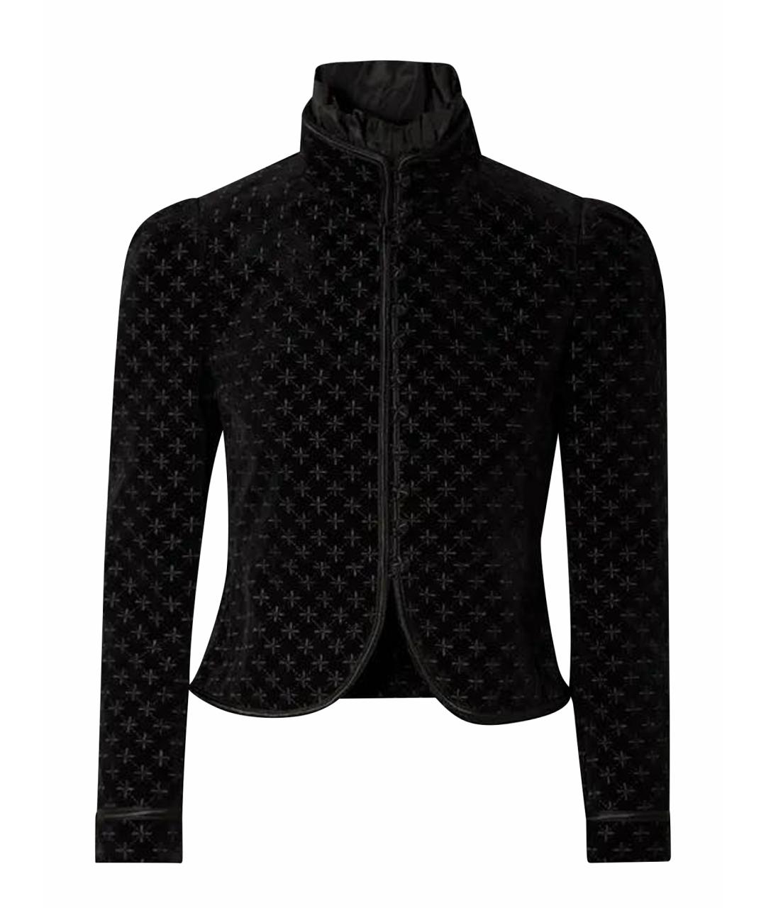 SAINT LAURENT Черный бархатный жакет/пиджак, фото 1