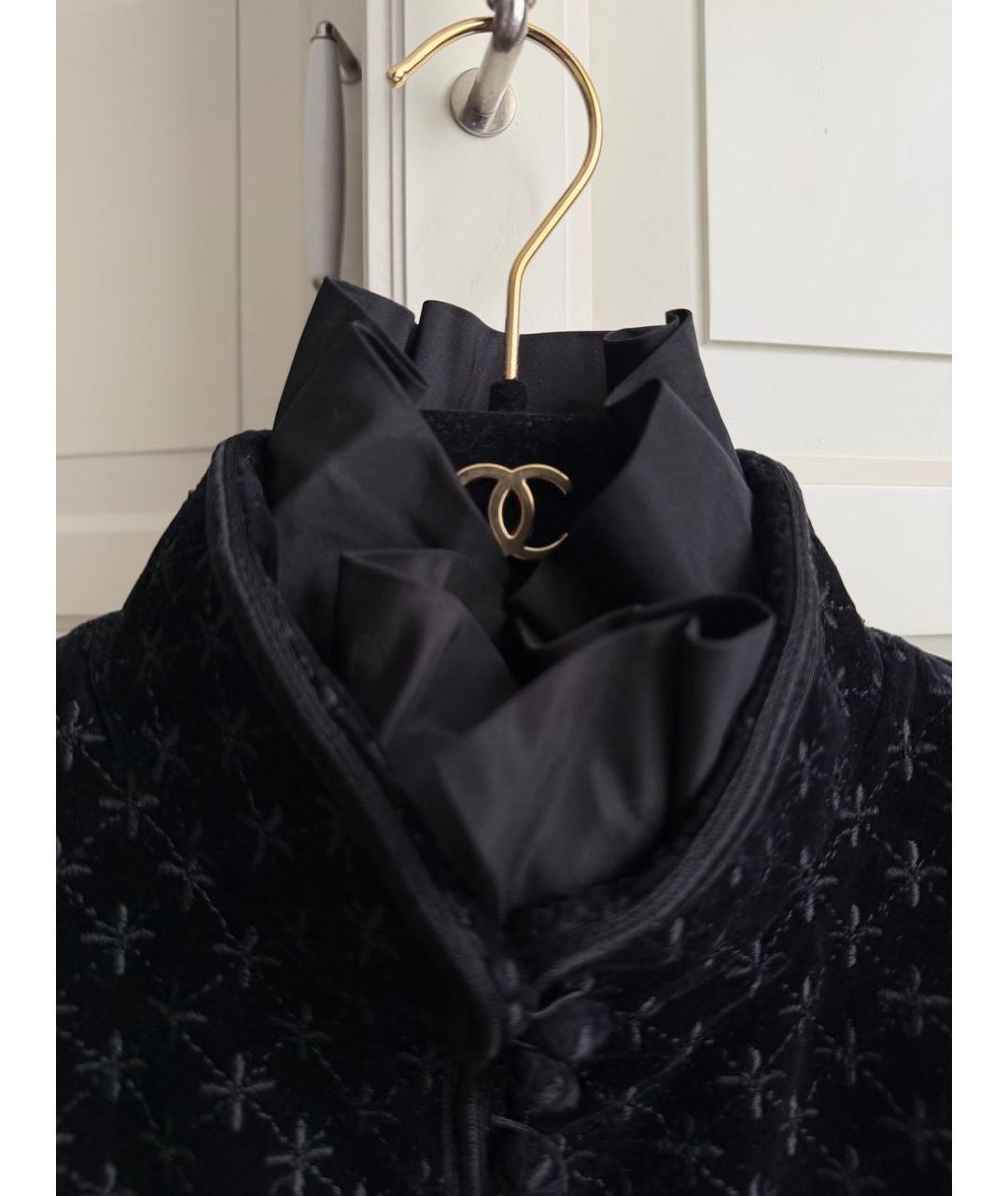 SAINT LAURENT Черный бархатный жакет/пиджак, фото 4