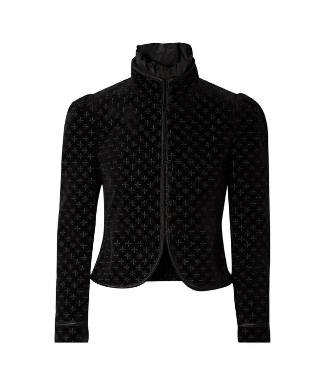 SAINT LAURENT Черный бархатный жакет/пиджак, фото 3