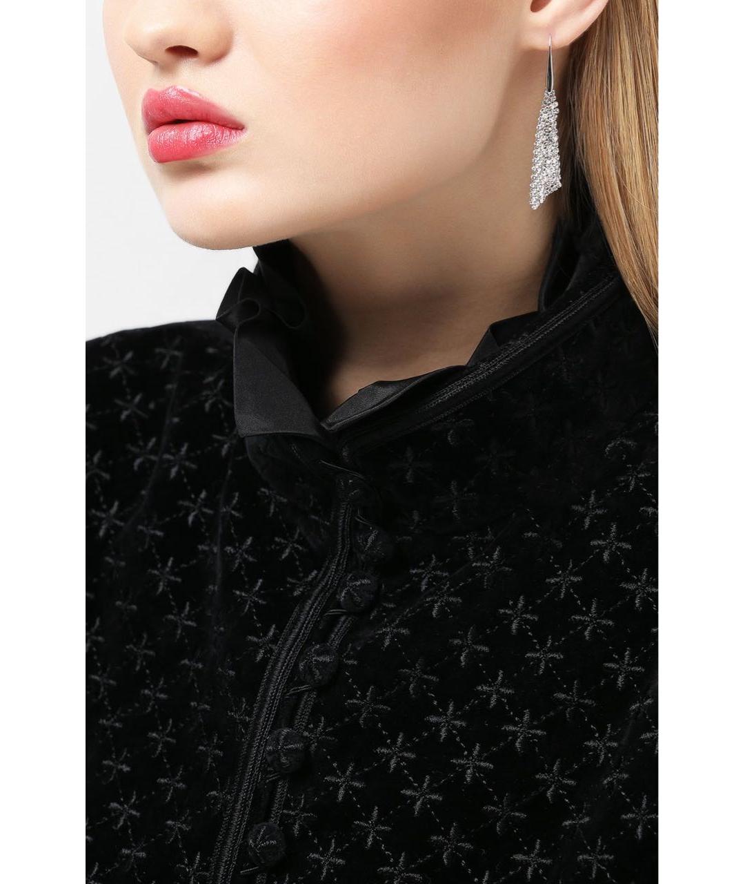 SAINT LAURENT Черный бархатный жакет/пиджак, фото 2