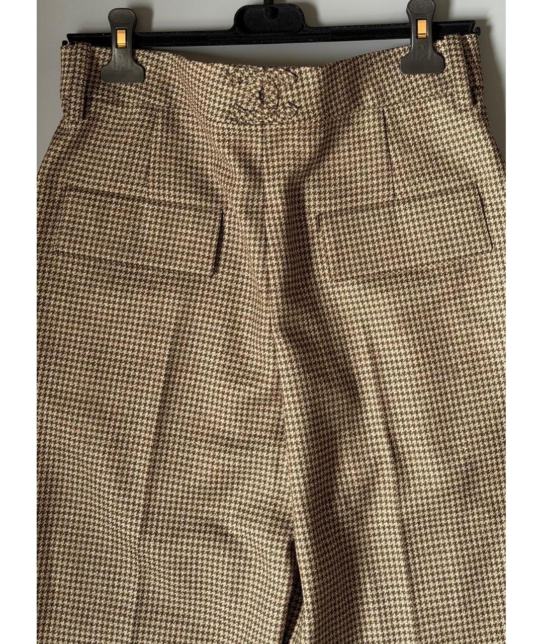 CHANEL Бежевый хлопковый костюм с брюками, фото 4