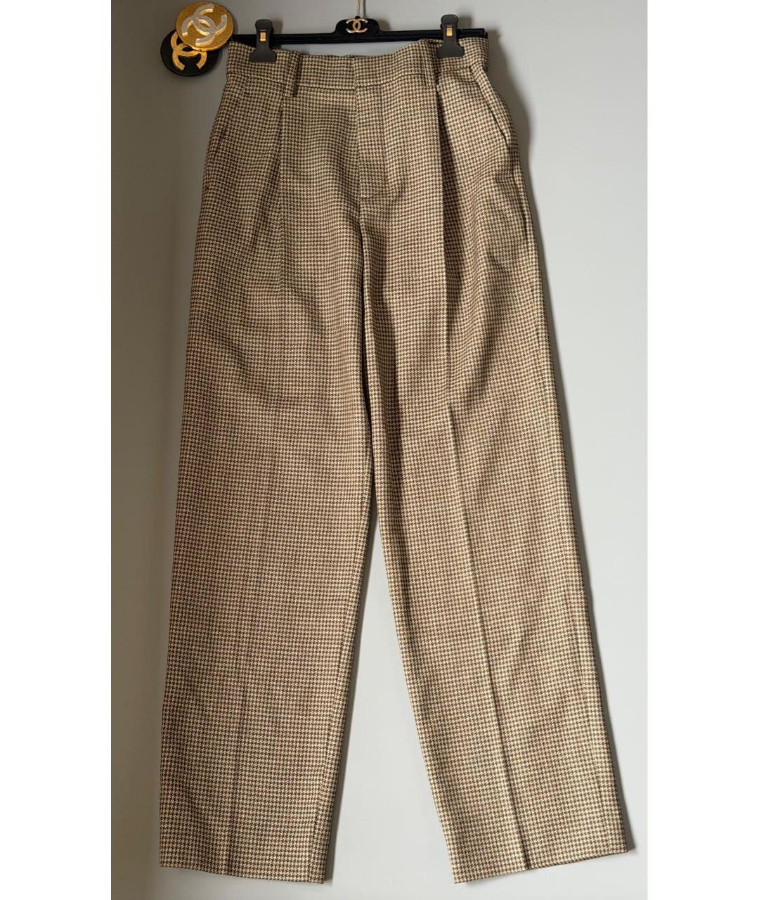 CHANEL Бежевый хлопковый костюм с брюками, фото 3