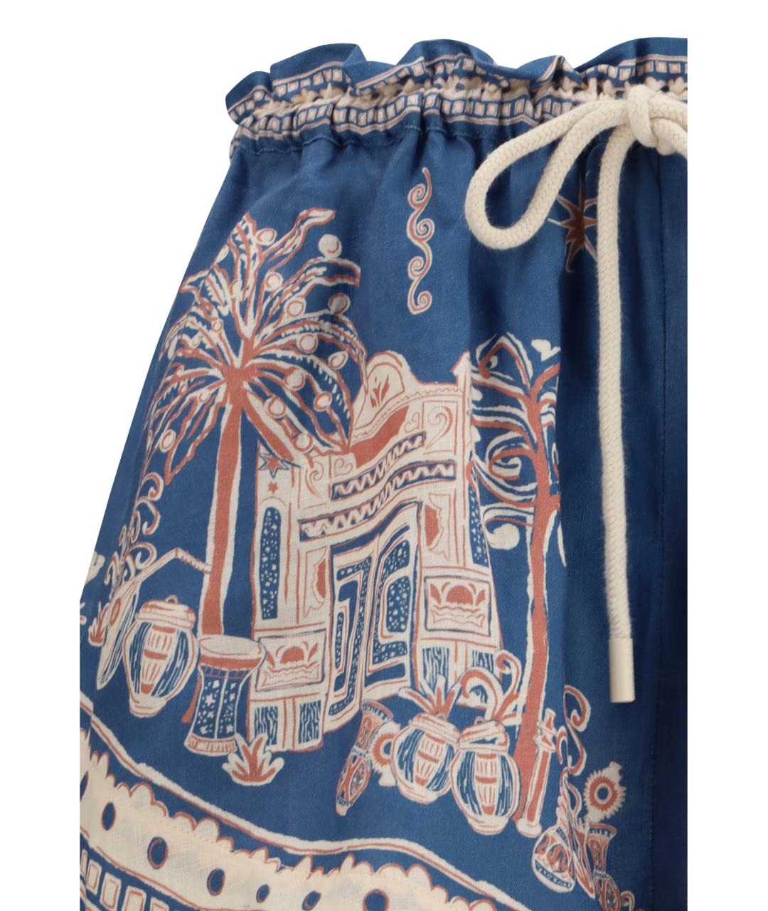 Alemais Синие льняные шорты, фото 3