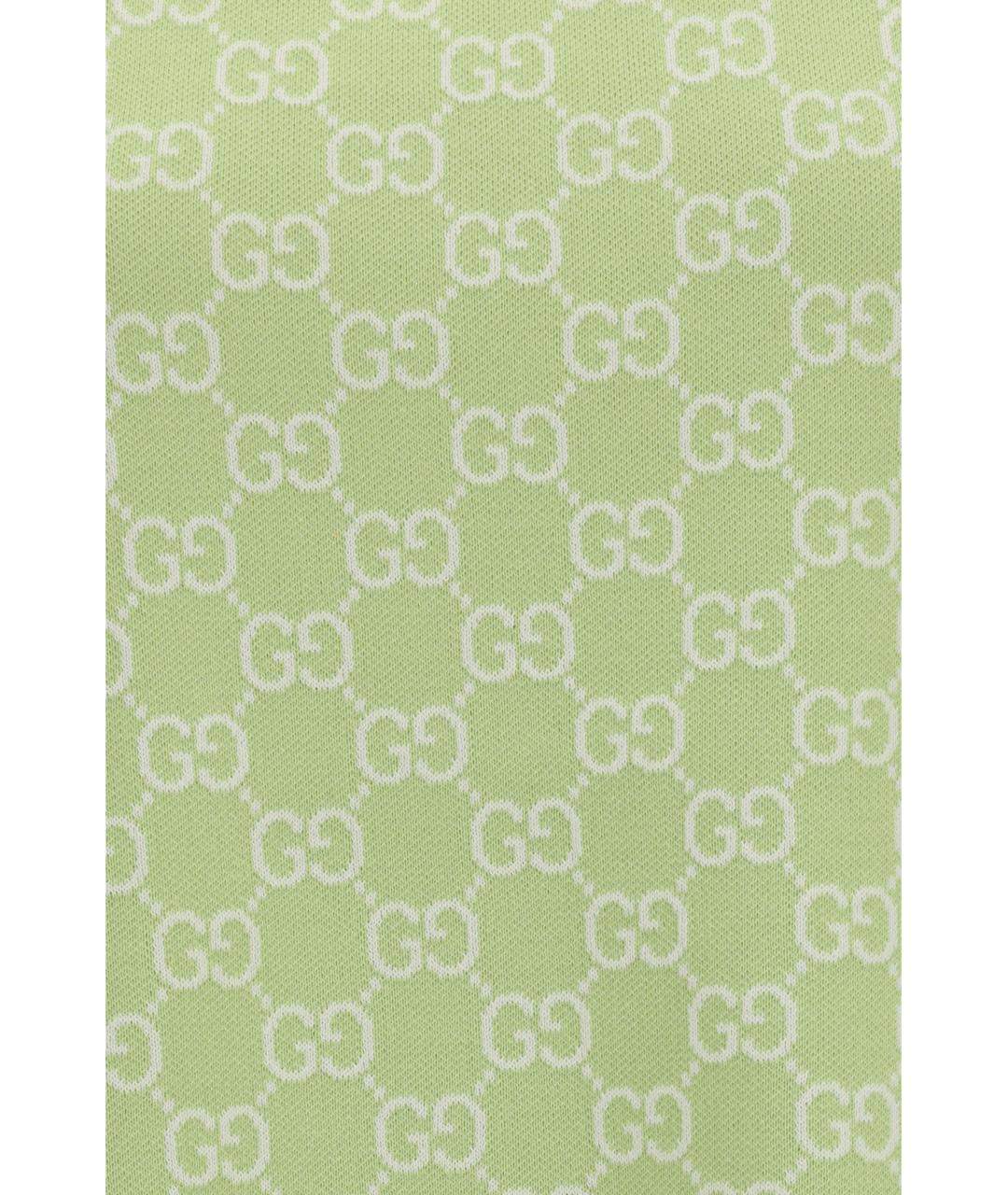 GUCCI Зеленые хлопковое повседневное платье, фото 3