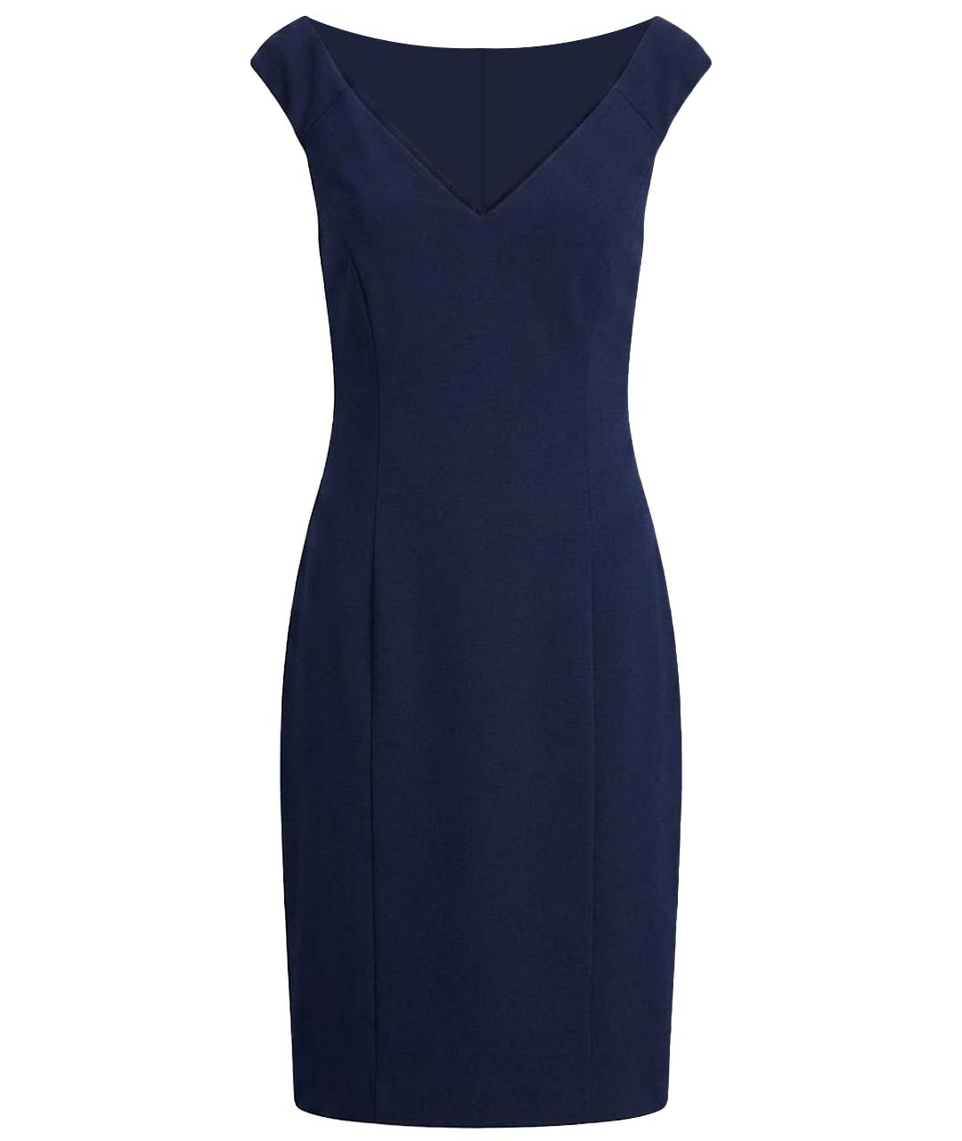RALPH LAUREN Темно-синее вискозное коктейльное платье, фото 1