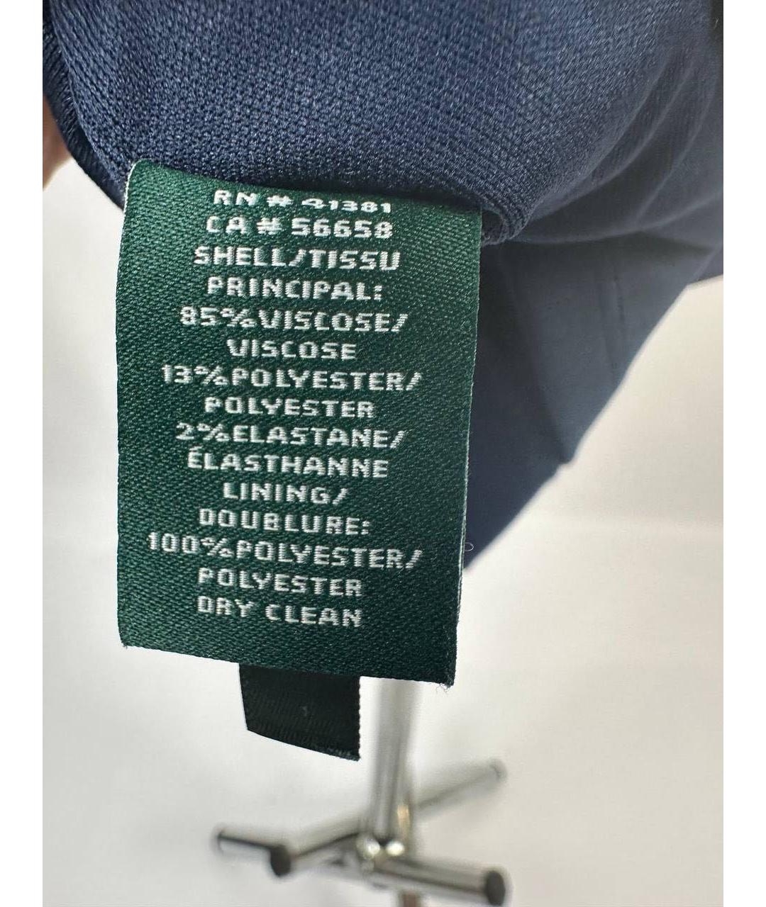 RALPH LAUREN Темно-синее вискозное коктейльное платье, фото 6