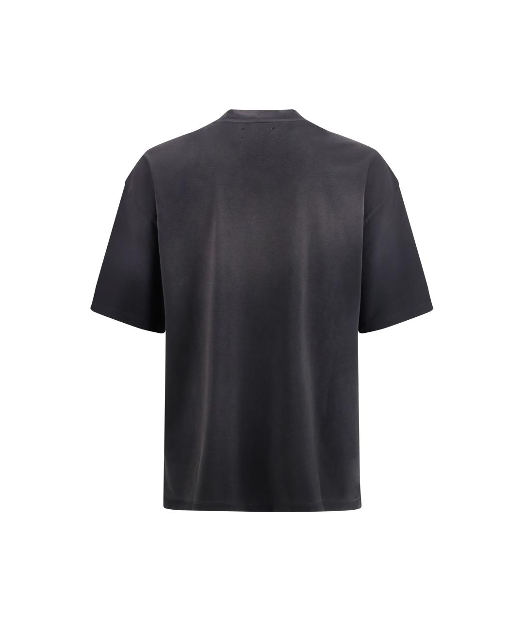 AMIRI Черная хлопковая футболка, фото 2