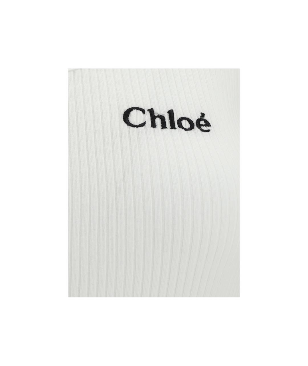 CHLOE Белая хлопковая майка, фото 3
