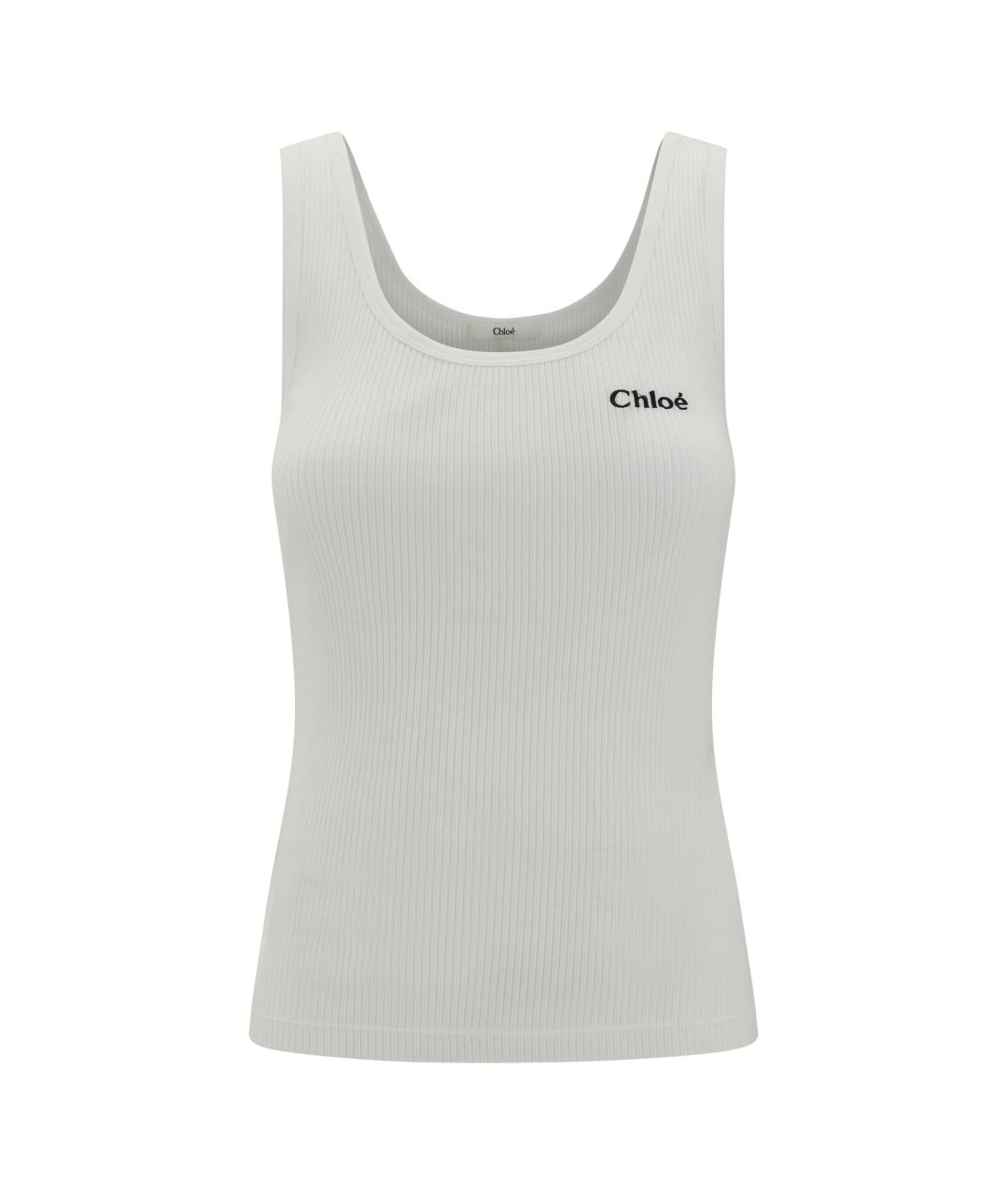 CHLOE Белая хлопковая майка, фото 1