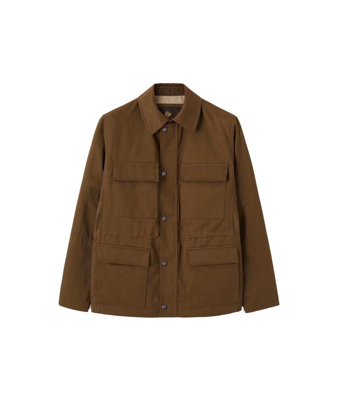 LORO PIANA Коричневая хлопковая куртка, фото 1