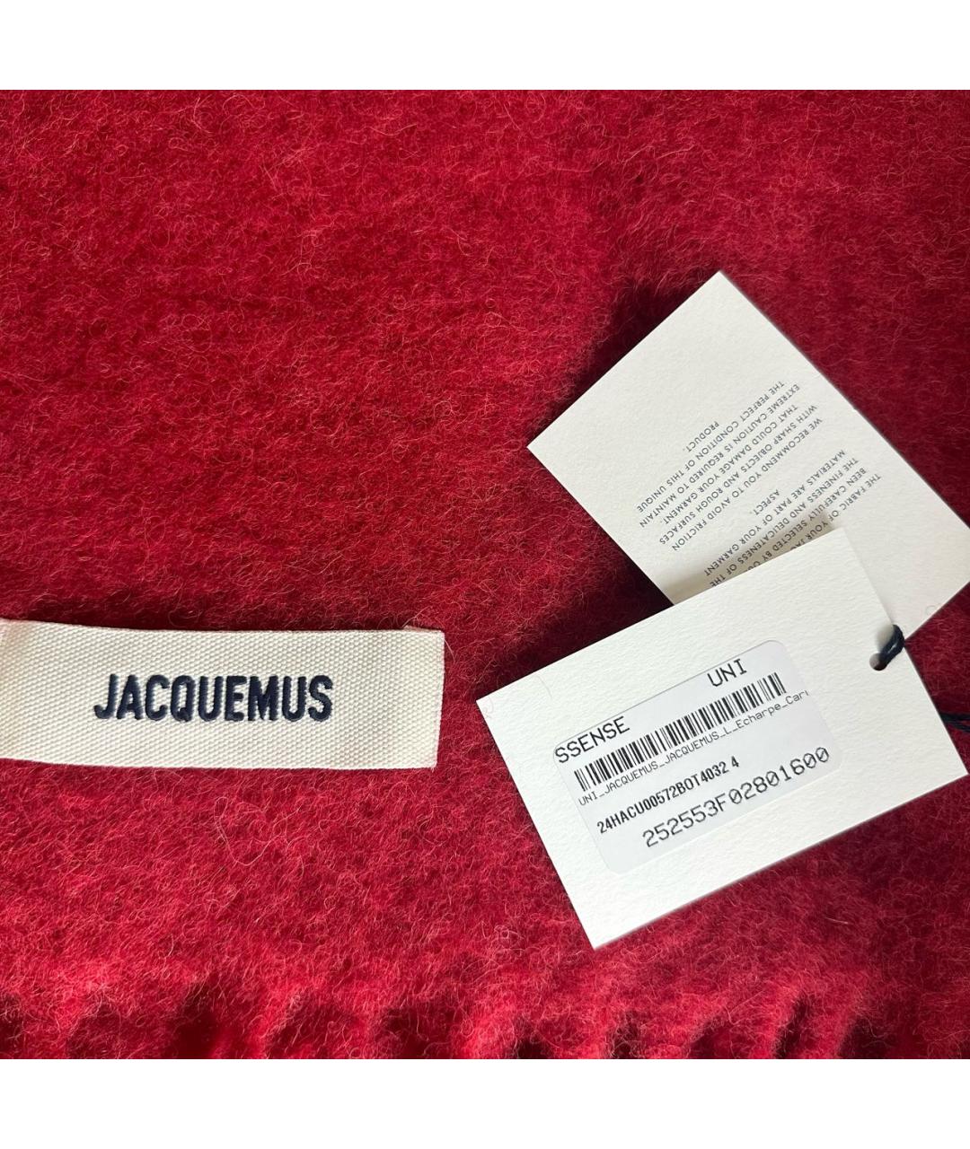 JACQUEMUS Красный шарф, фото 6