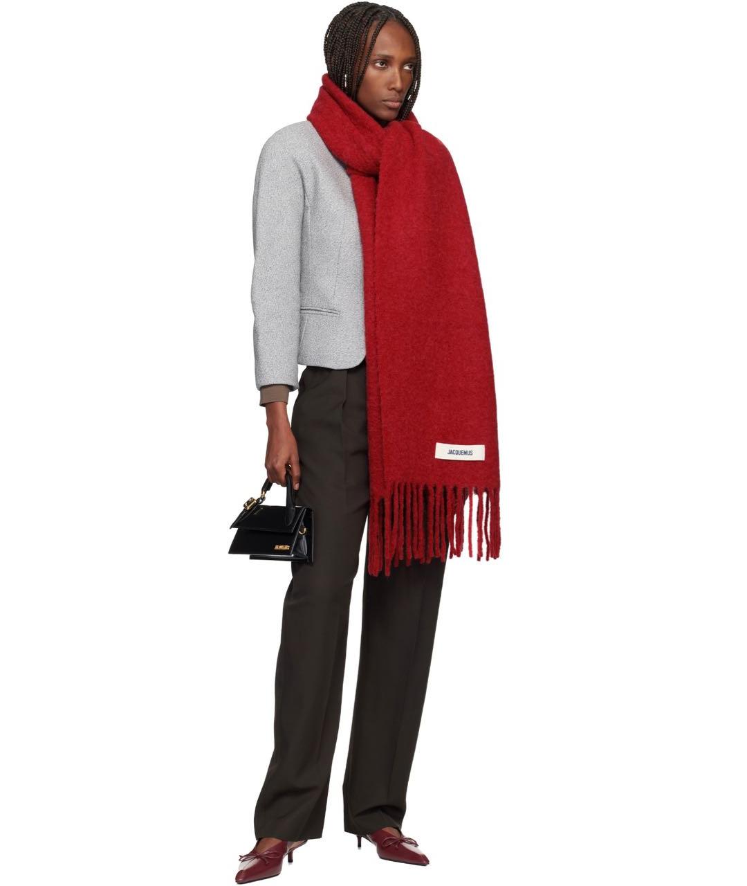 JACQUEMUS Красный шарф, фото 5