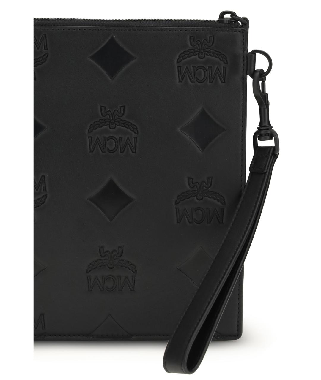 MCM Черная кожаная барсетка, фото 4