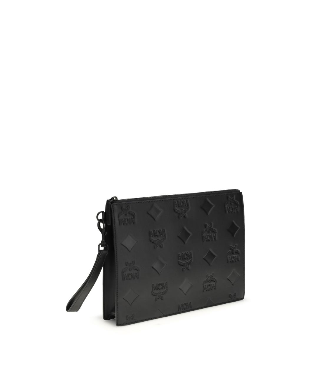 MCM Черная кожаная барсетка, фото 3