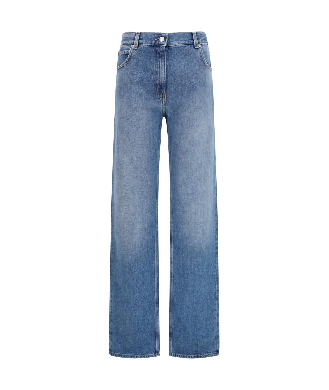 CALVIN KLEIN Синие хлопковые прямые джинсы, фото 1