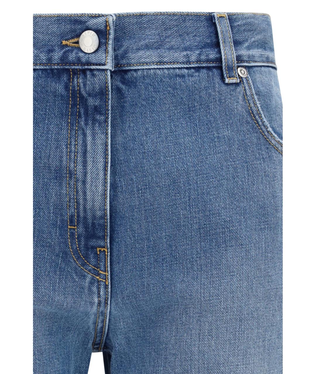 CALVIN KLEIN Синие хлопковые прямые джинсы, фото 3