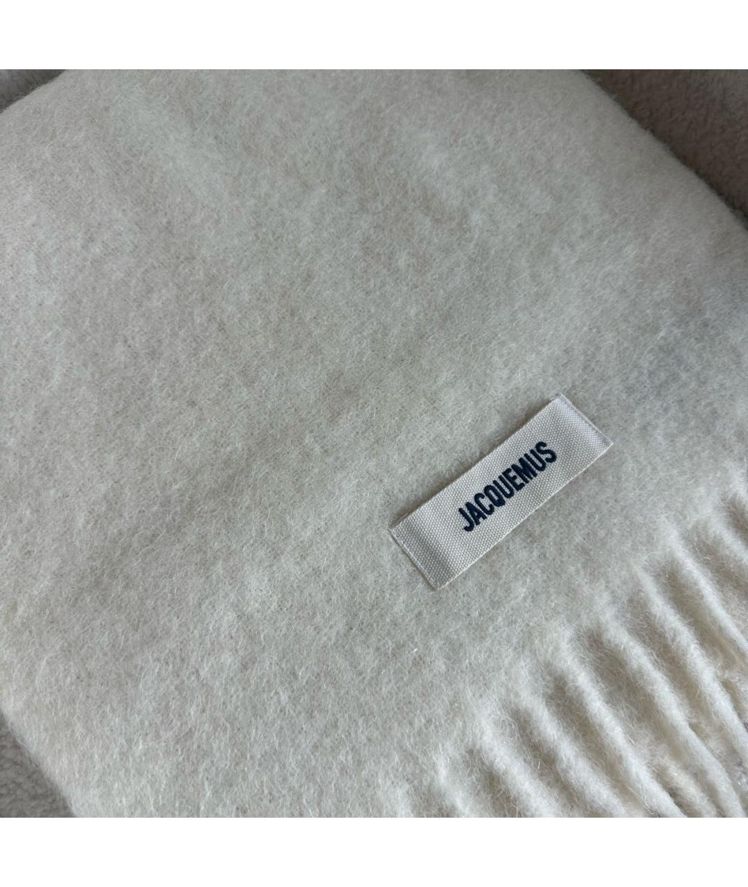 JACQUEMUS Бежевый кашемировый шарф, фото 3