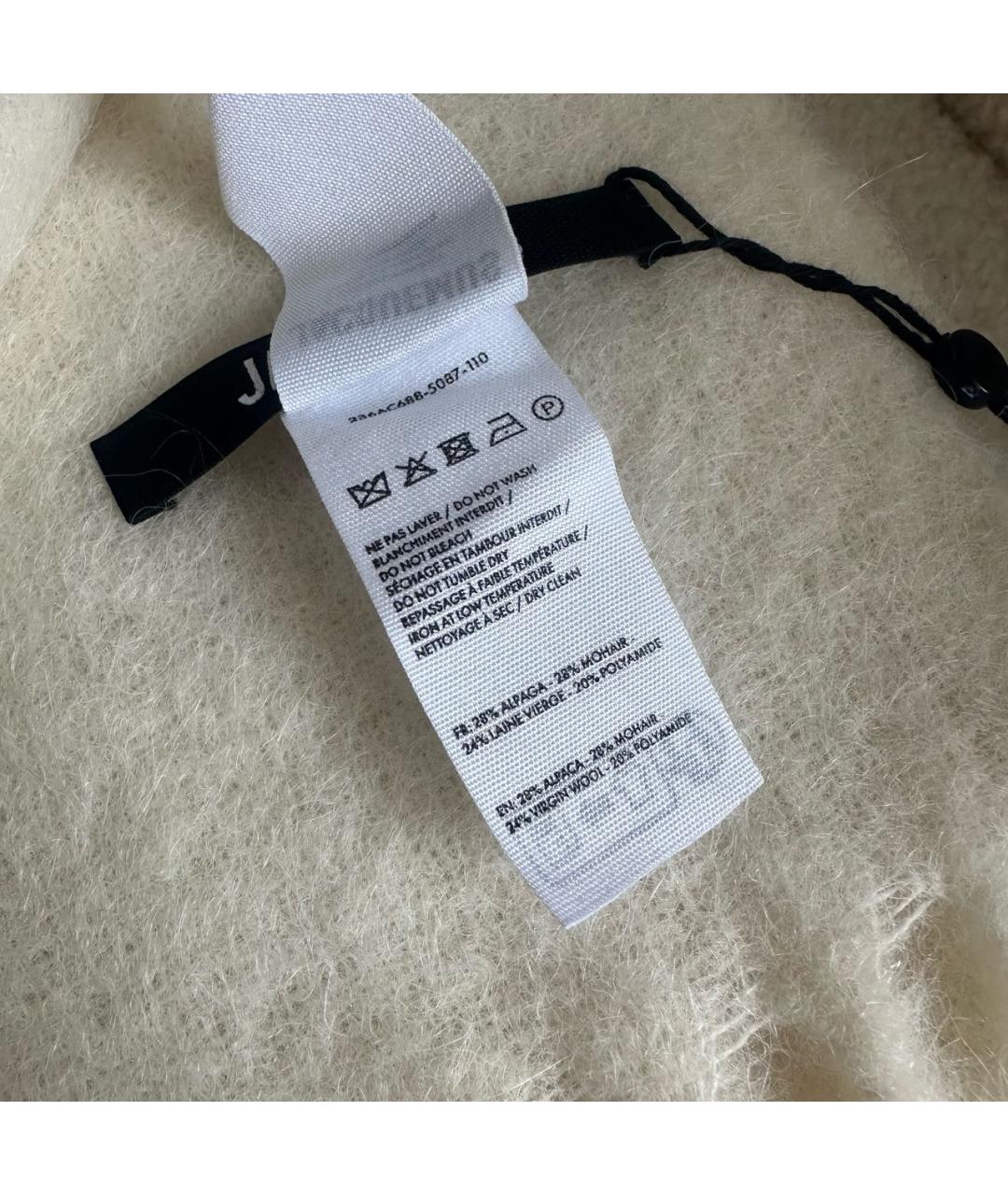 JACQUEMUS Бежевый кашемировый шарф, фото 2