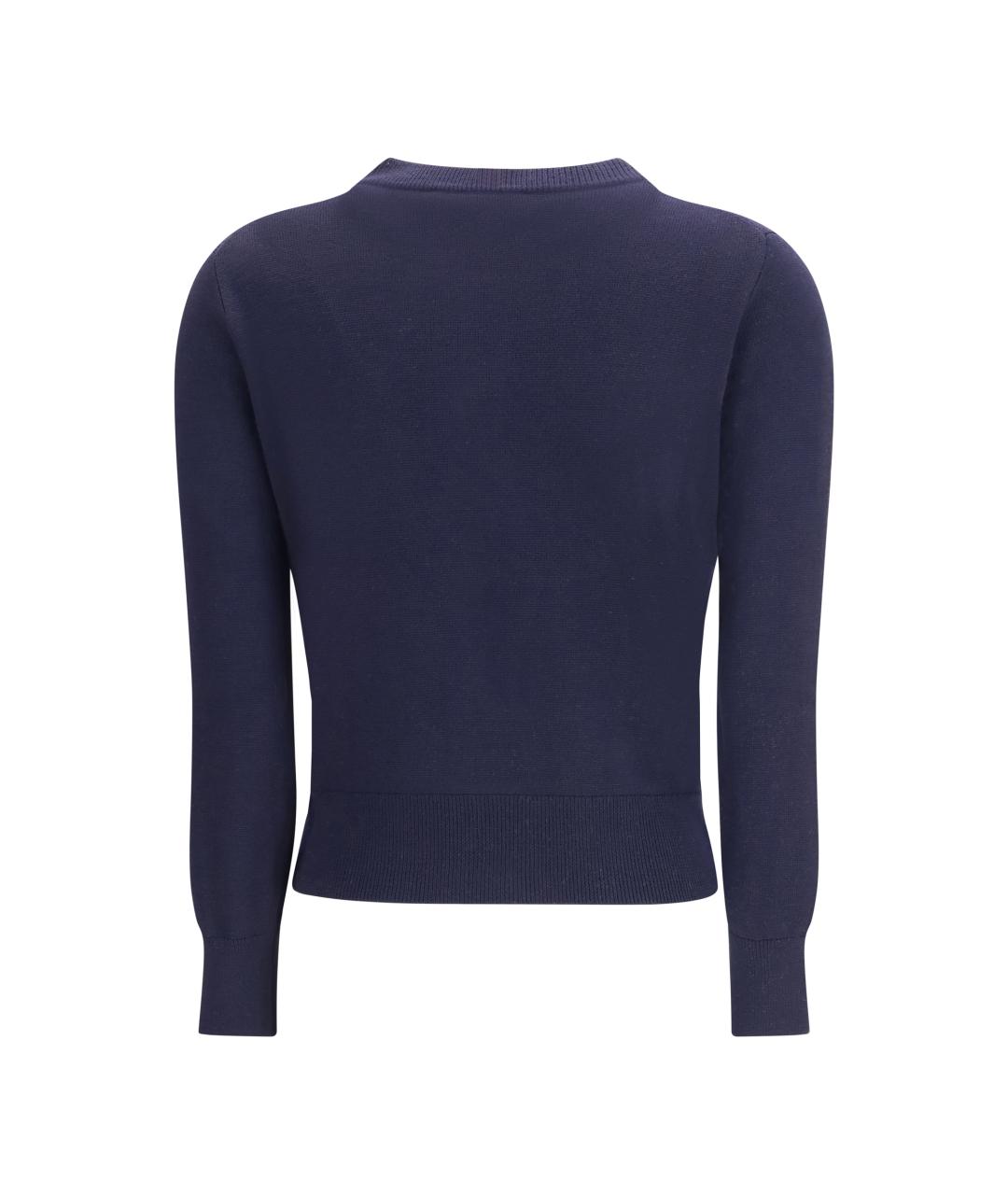 Ami Paris Темно-синий шерстяной кардиган, фото 2