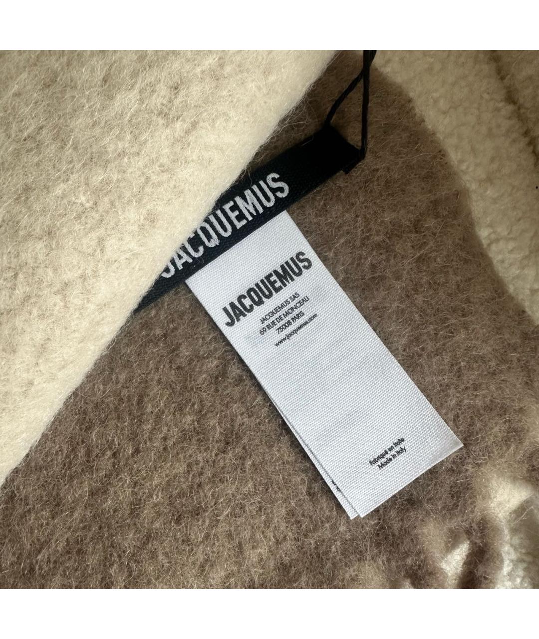 JACQUEMUS Бежевый шарф, фото 4