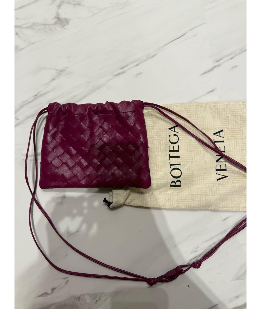 BOTTEGA VENETA Розовая кожаная сумка через плечо, фото 3