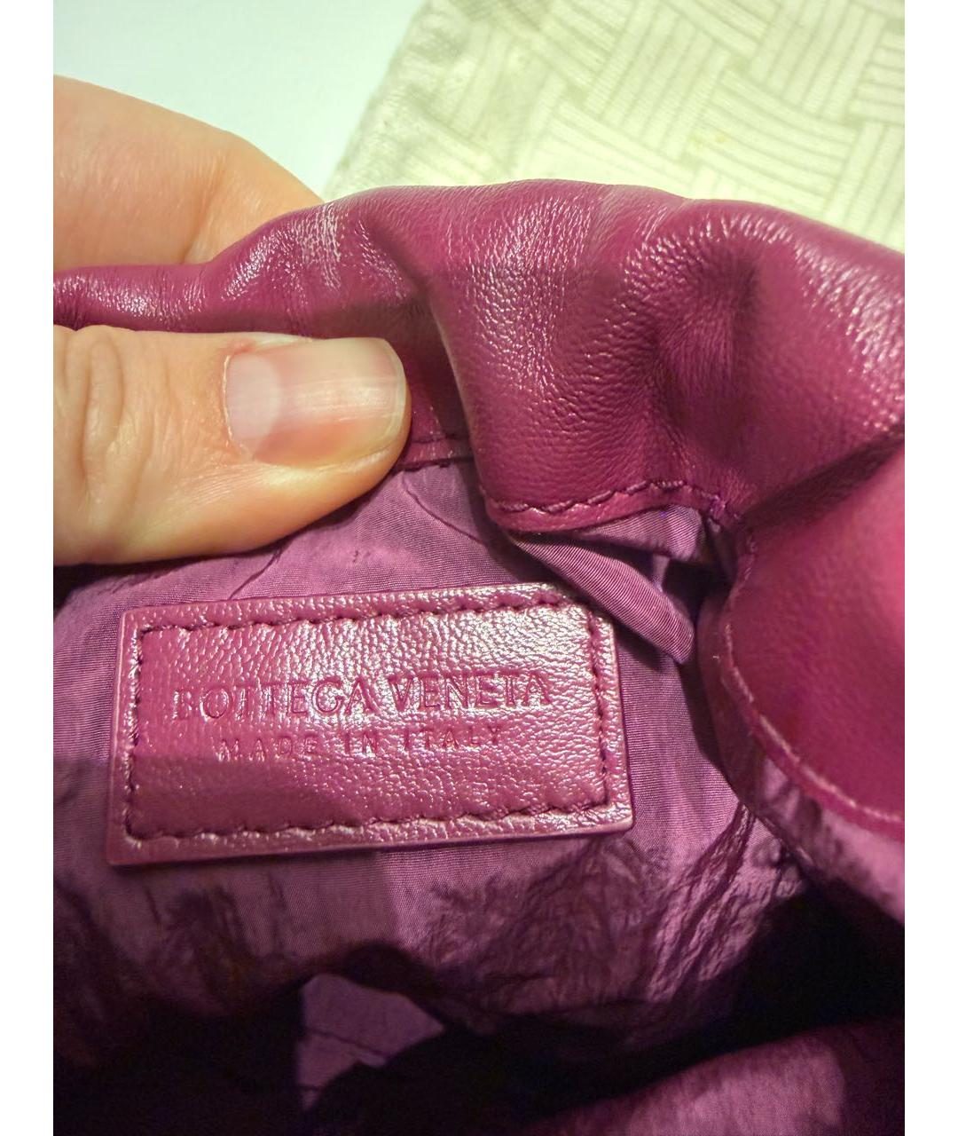 BOTTEGA VENETA Розовая кожаная сумка через плечо, фото 4