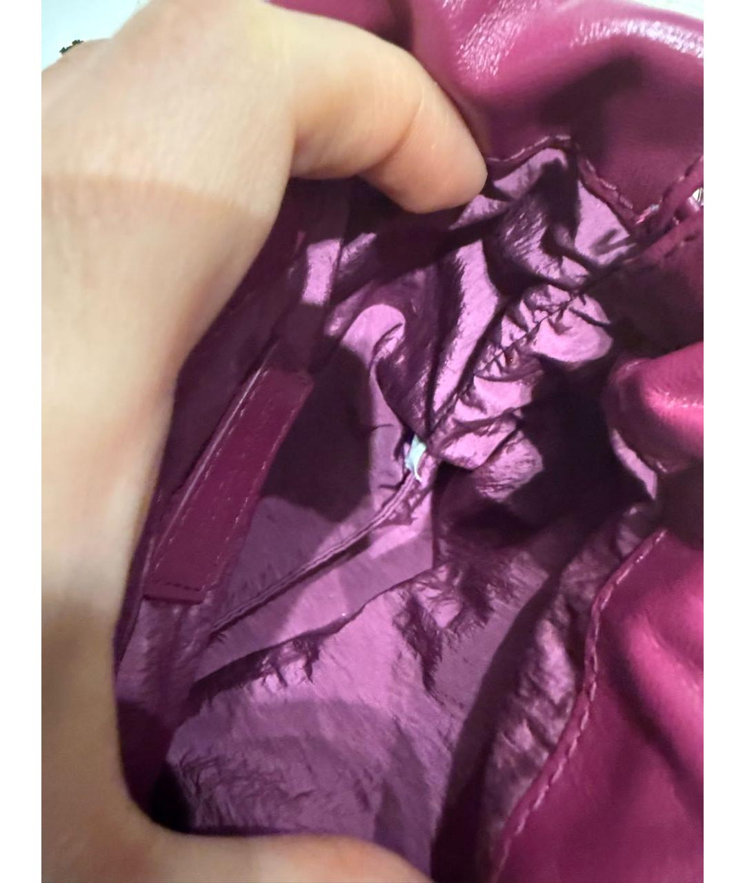 BOTTEGA VENETA Розовая кожаная сумка через плечо, фото 5