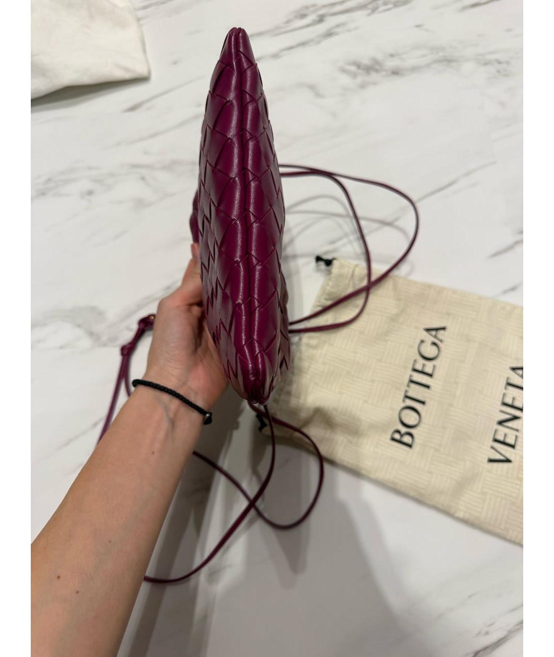 BOTTEGA VENETA Розовая кожаная сумка через плечо, фото 6