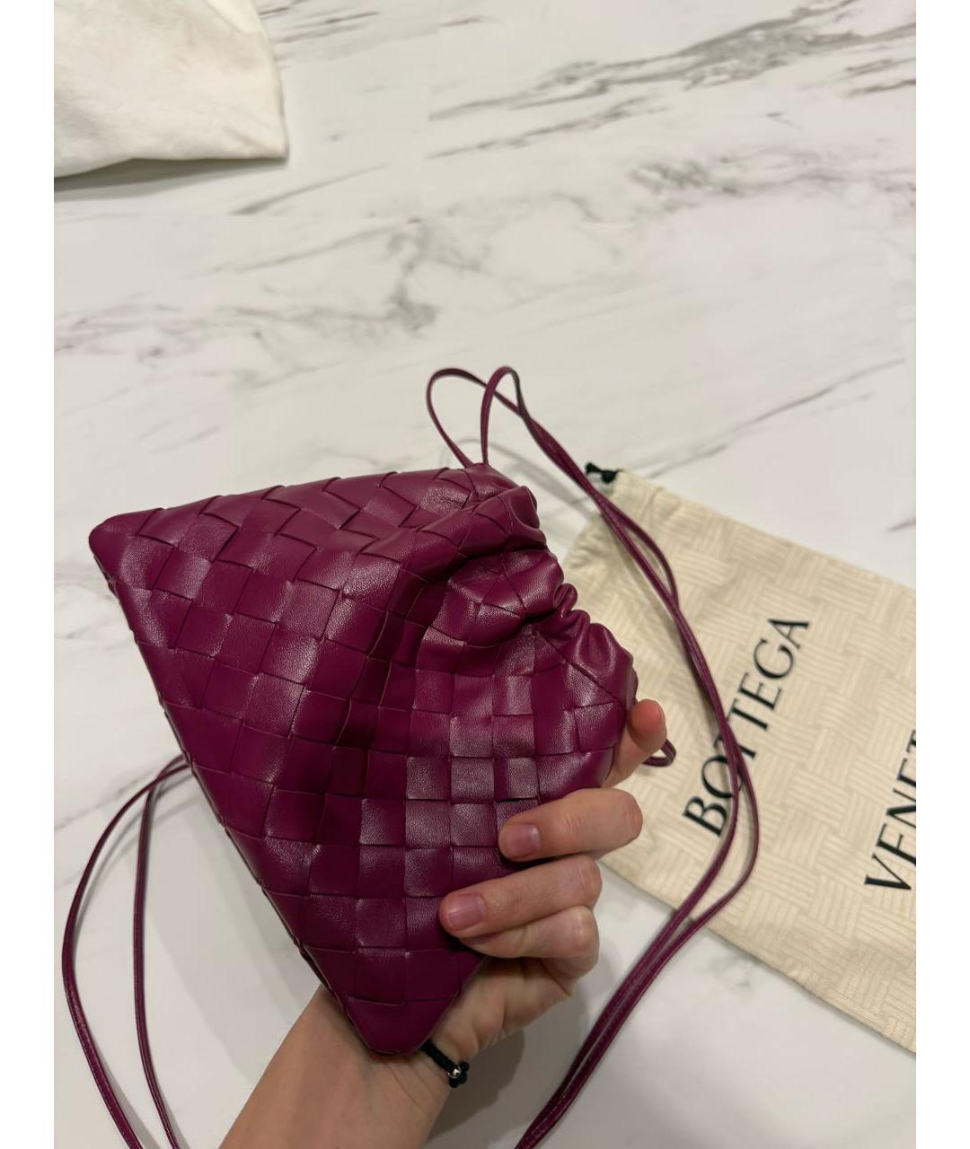 BOTTEGA VENETA Розовая кожаная сумка через плечо, фото 7