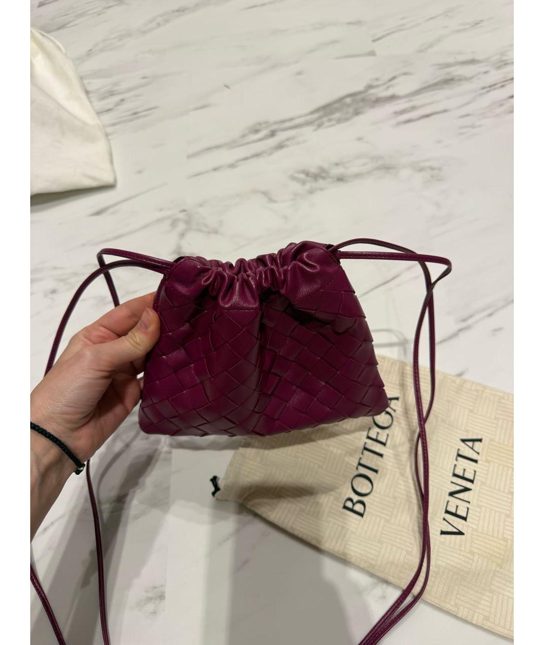 BOTTEGA VENETA Розовая кожаная сумка через плечо, фото 8