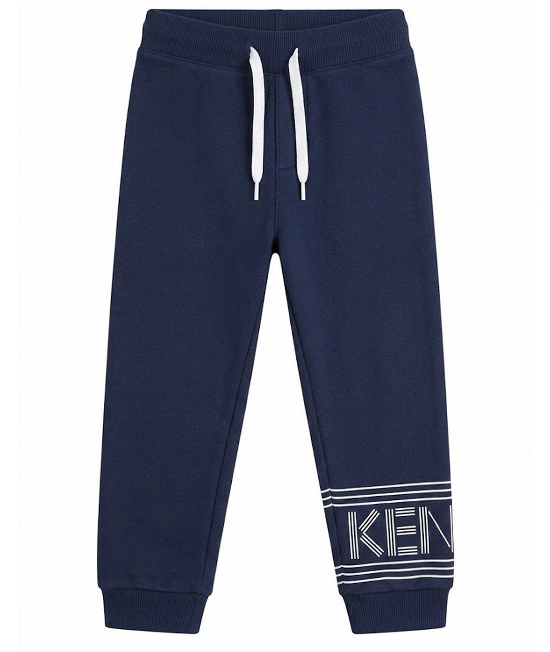 KENZO Темно-синие хлопковые брюки и шорты, фото 1