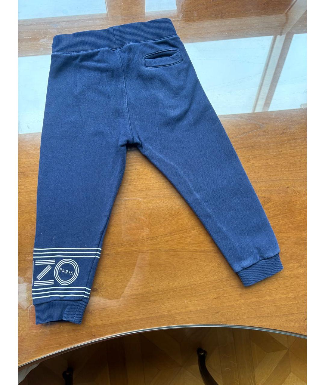 KENZO Темно-синие хлопковые брюки и шорты, фото 2