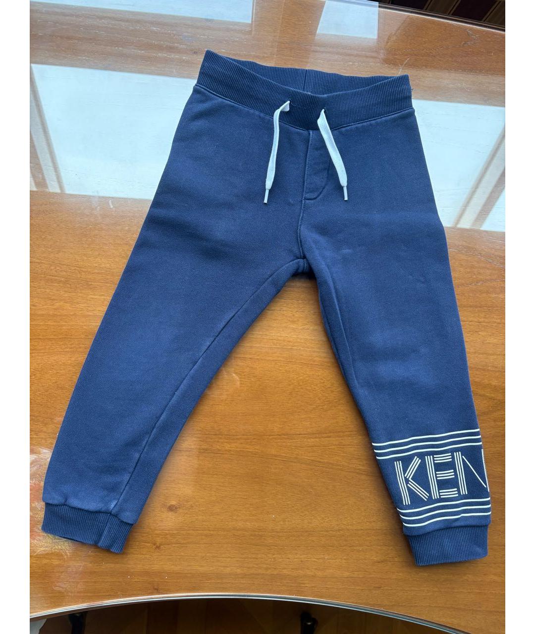 KENZO Темно-синие хлопковые брюки и шорты, фото 9