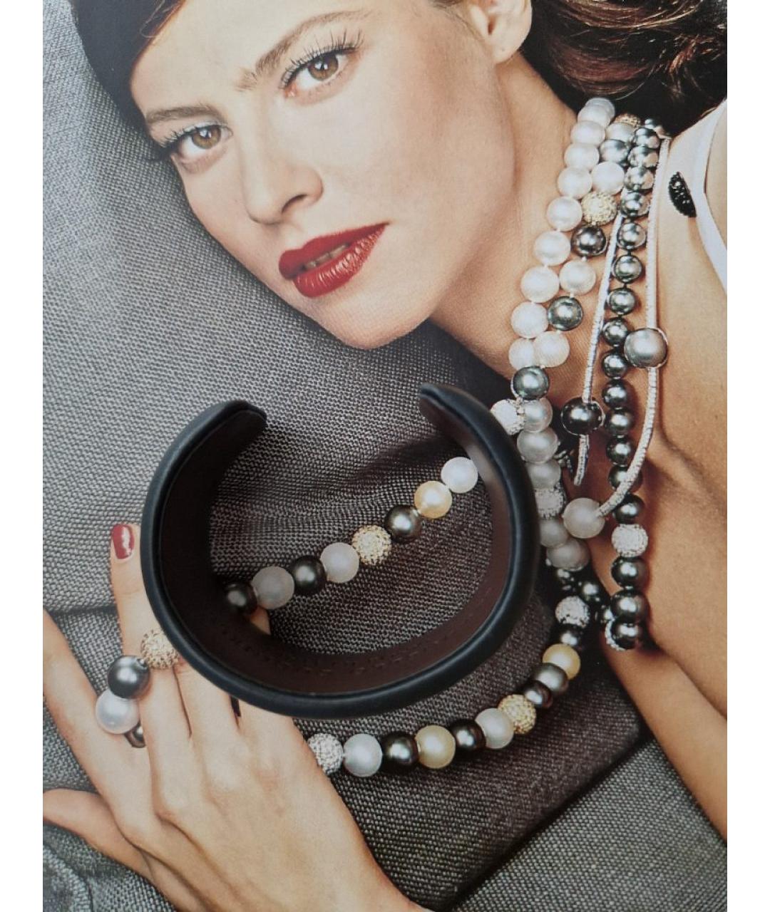 BRUNELLO CUCINELLI Антрацитовый кожаный браслет, фото 2