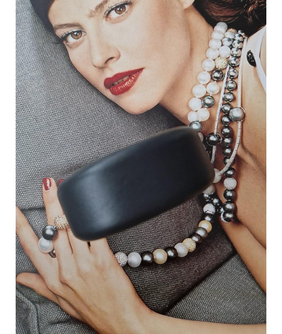 BRUNELLO CUCINELLI Антрацитовый кожаный браслет, фото 6