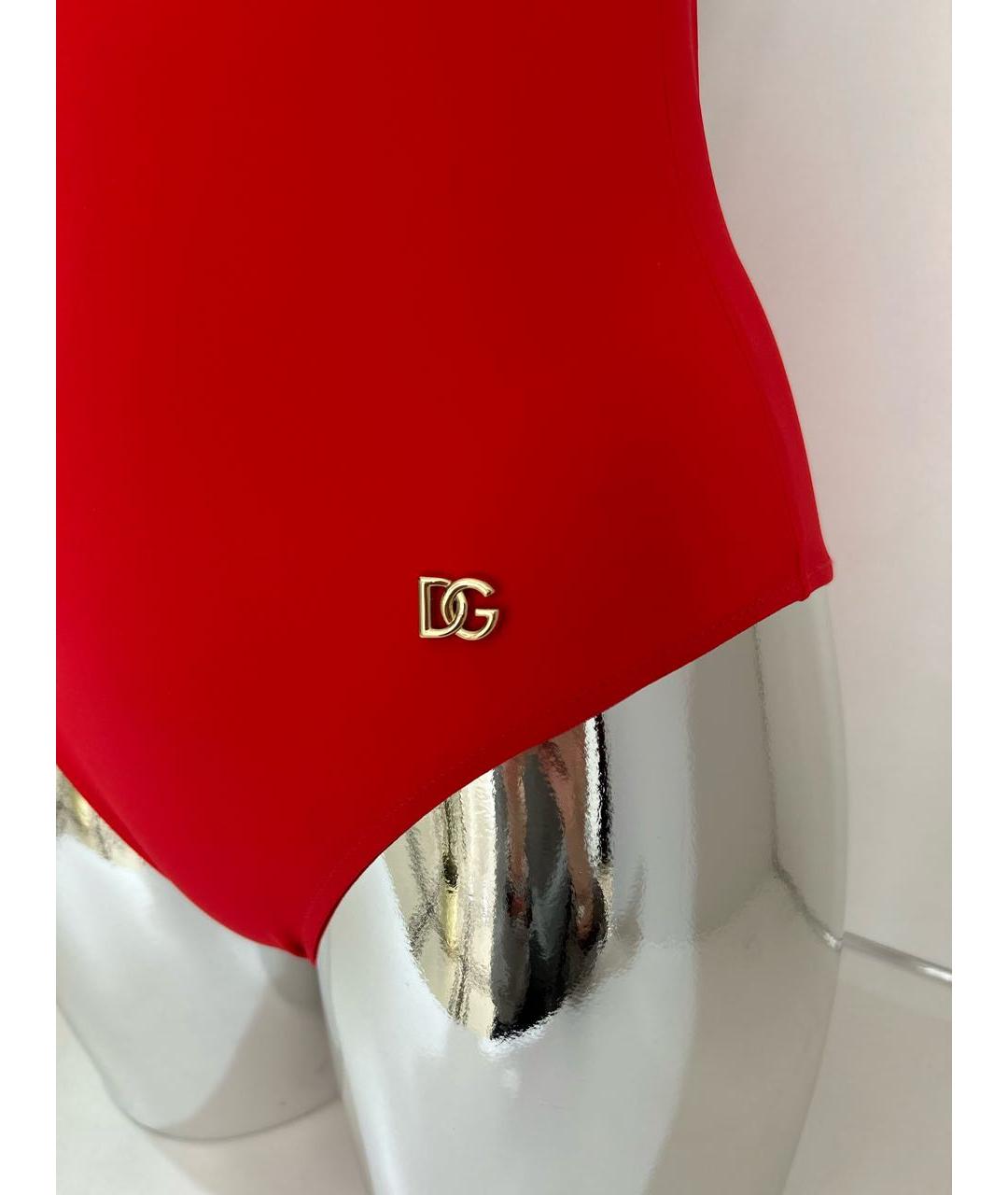 DOLCE&GABBANA Красный полиамидовый купальник, фото 3