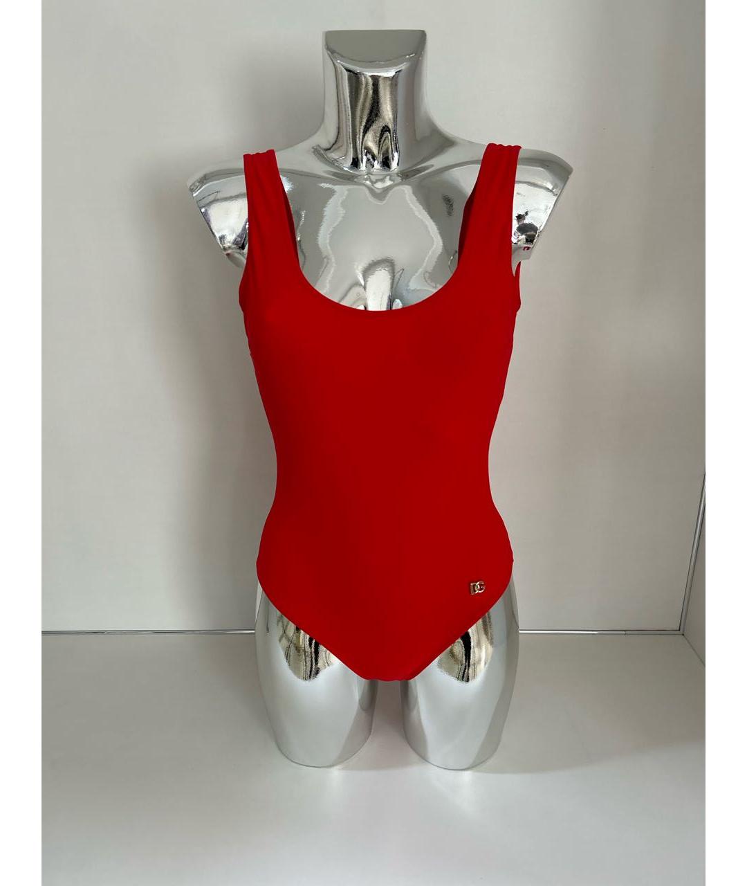 DOLCE&GABBANA Красный полиамидовый купальник, фото 9