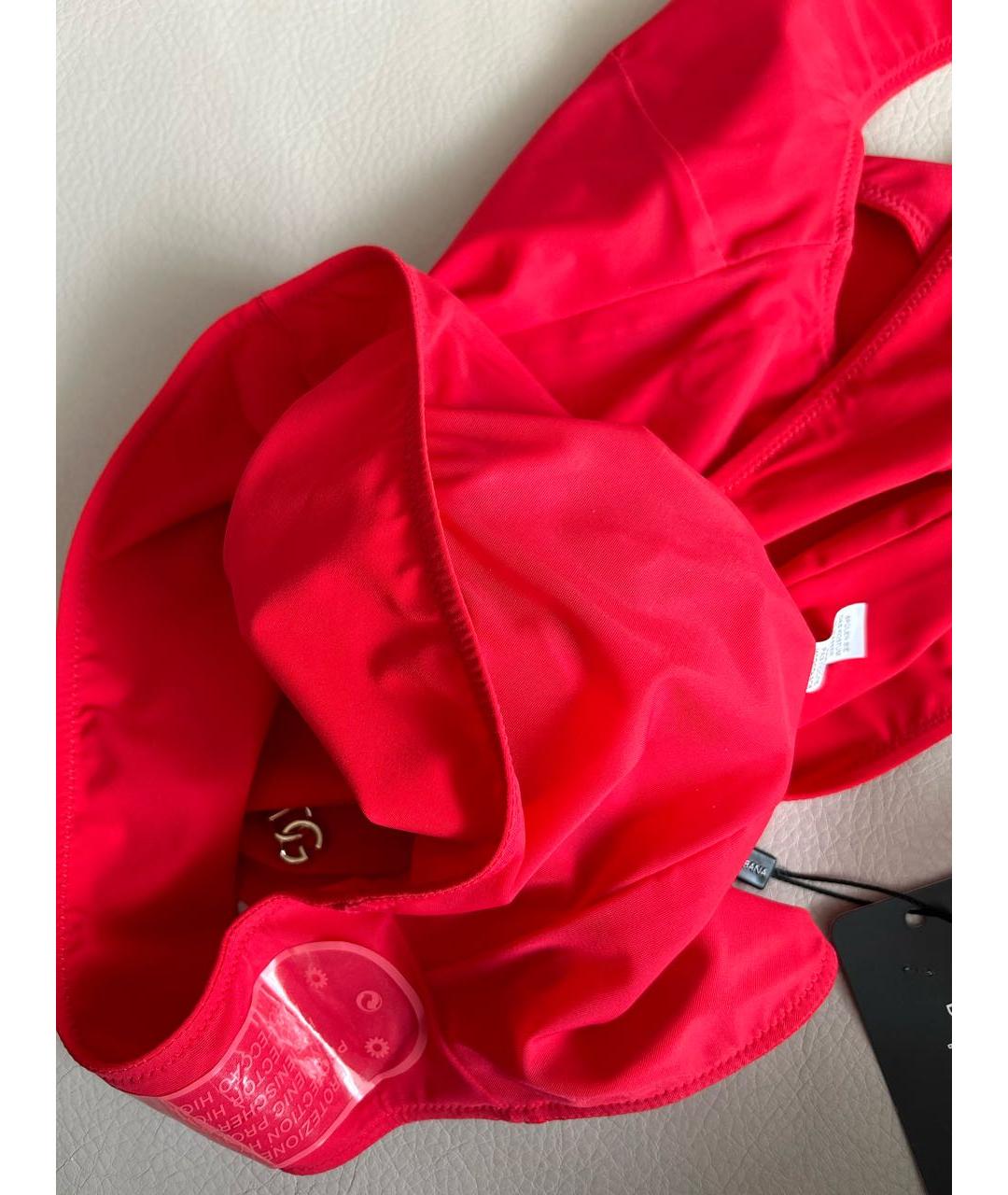 DOLCE&GABBANA Красный полиамидовый купальник, фото 7