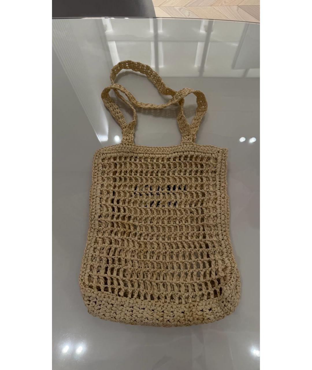 PRADA Бежевая пляжная сумка, фото 3