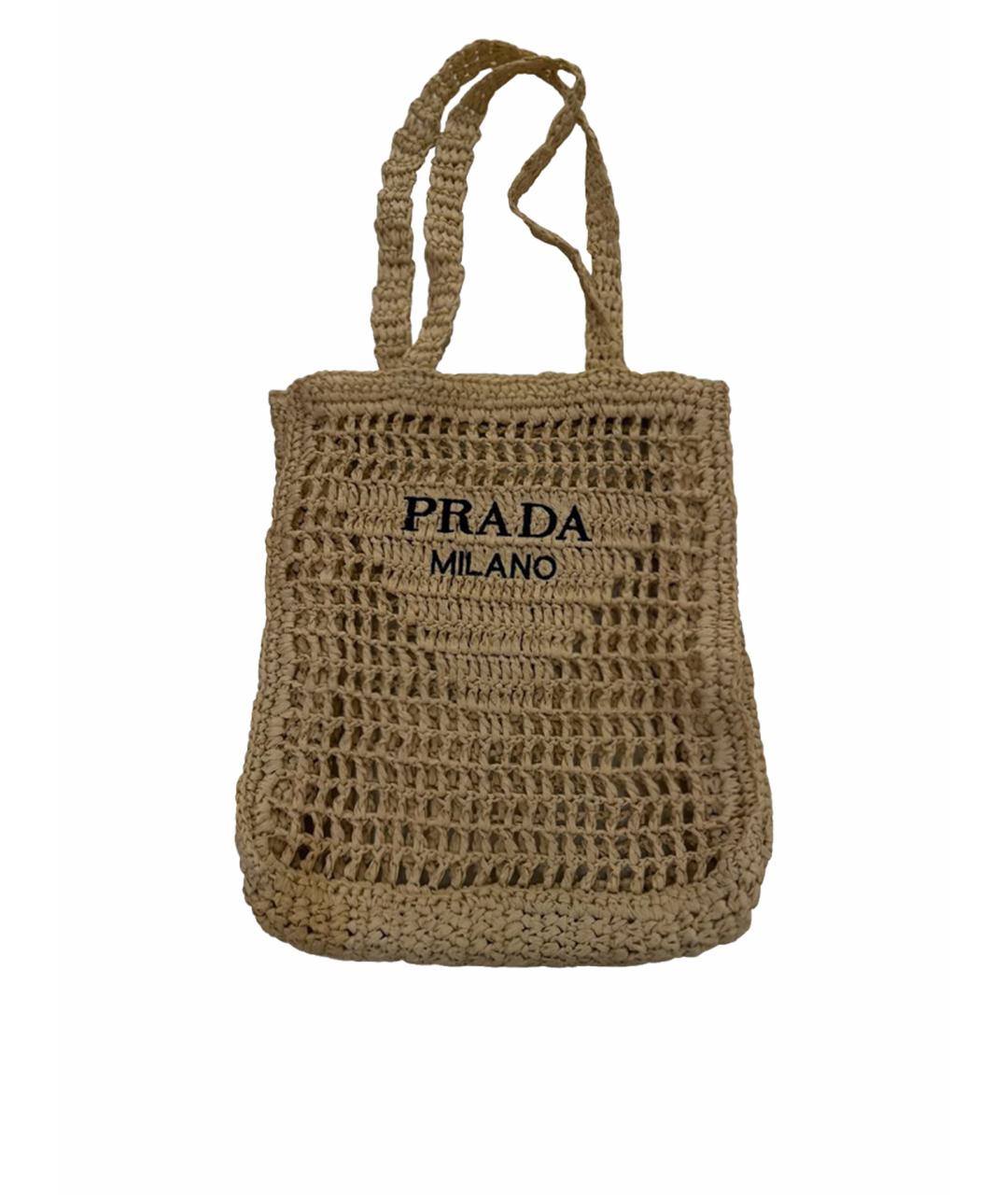 PRADA Бежевая пляжная сумка, фото 1