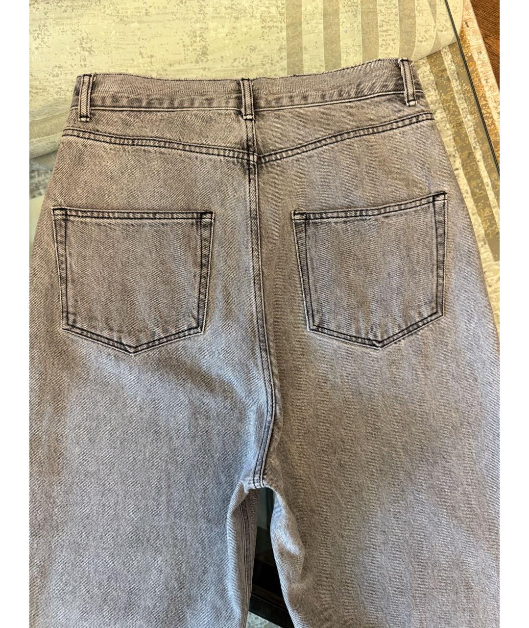RAEY Серые хлопковые прямые джинсы, фото 6