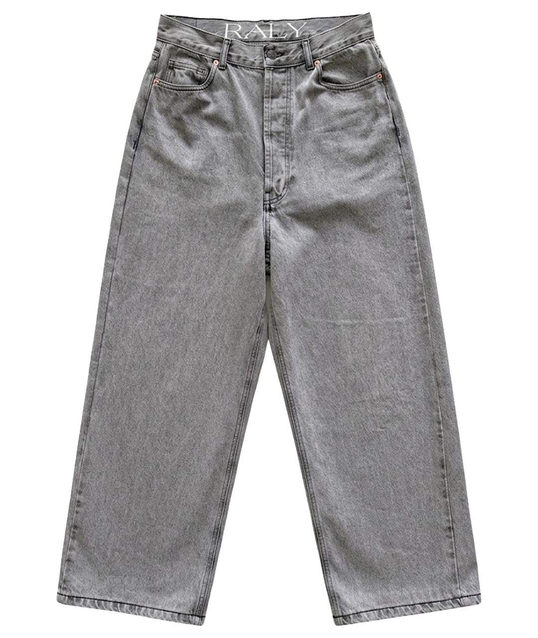 RAEY Серые хлопковые прямые джинсы, фото 1