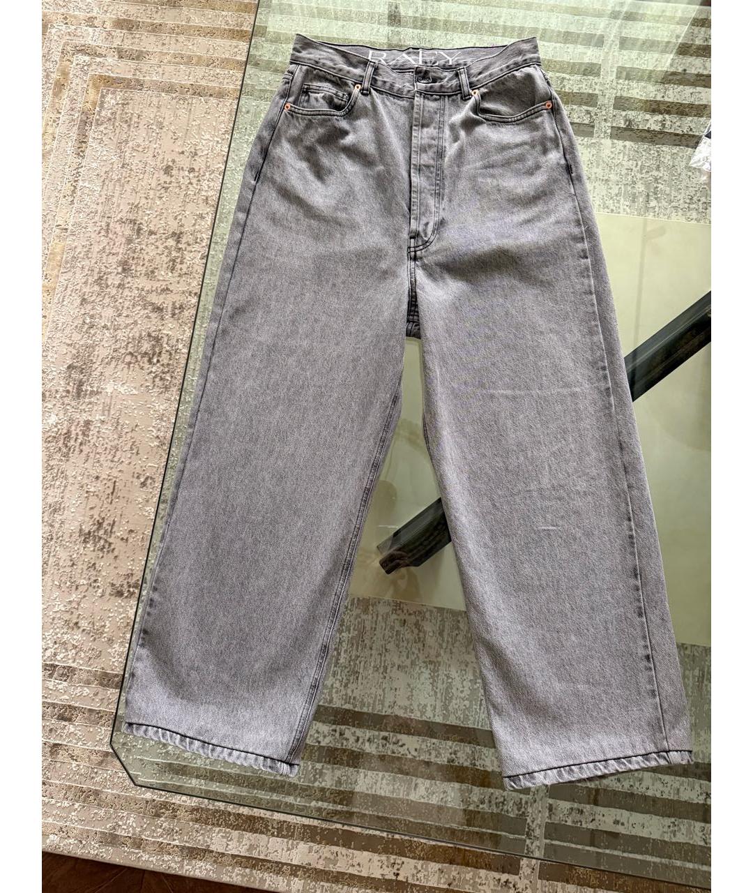 RAEY Серые хлопковые прямые джинсы, фото 7
