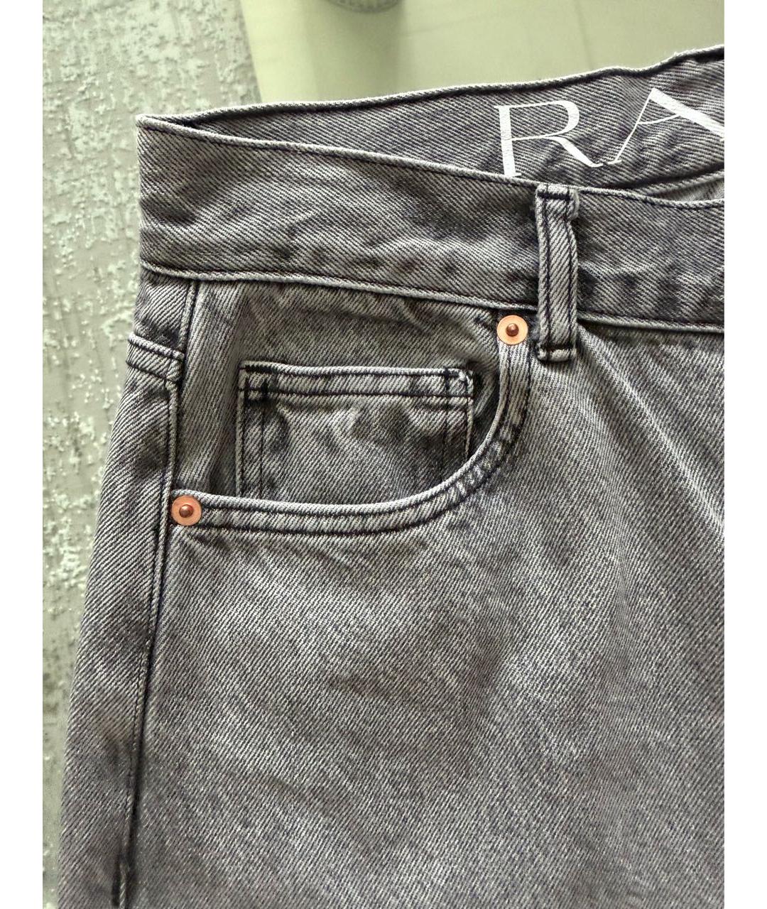 RAEY Серые хлопковые прямые джинсы, фото 3