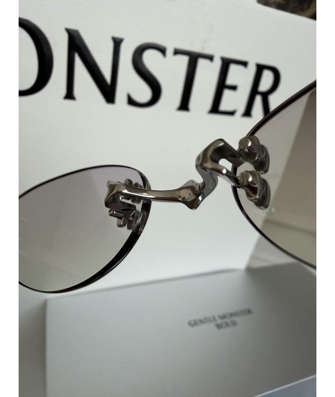 GENTLE MONSTER Серебряные металлические солнцезащитные очки, фото 5