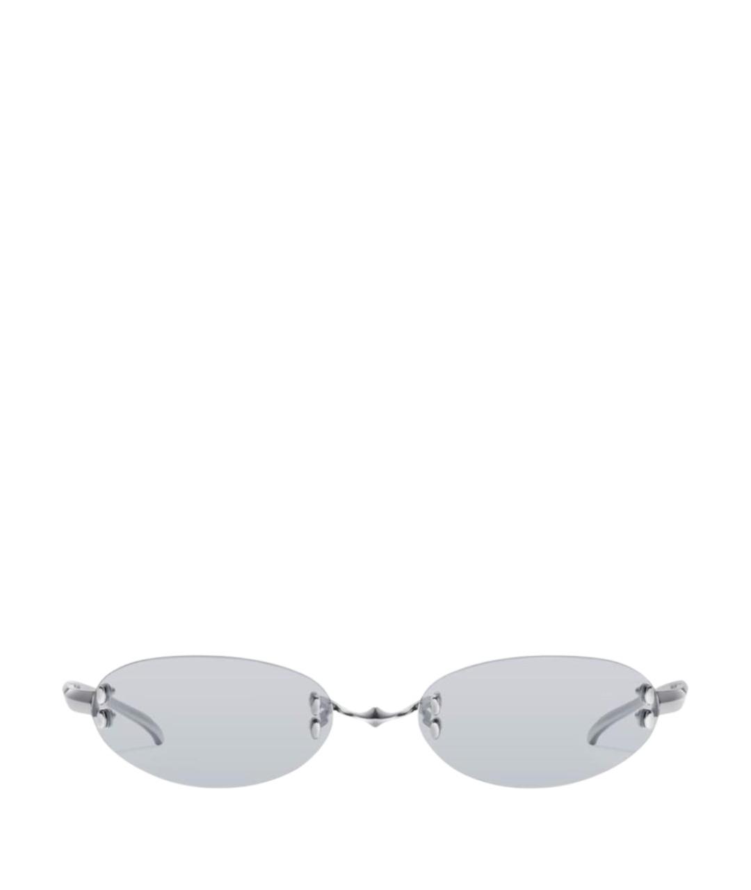 GENTLE MONSTER Серебряные металлические солнцезащитные очки, фото 1