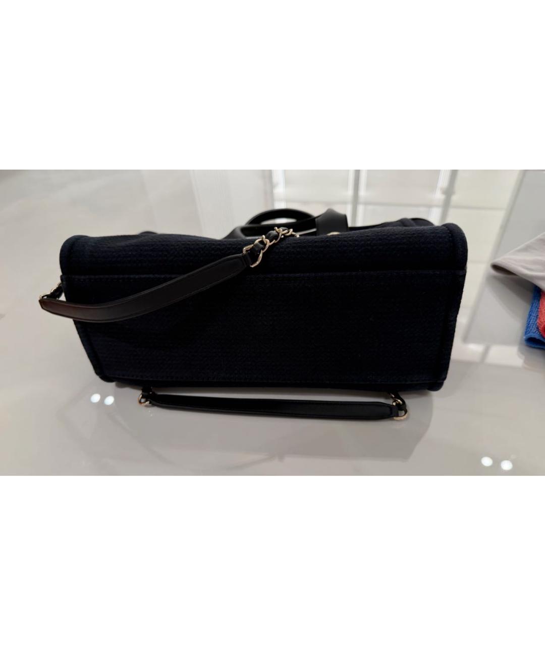 CHANEL Черная тканевая дорожная/спортивная сумка, фото 3