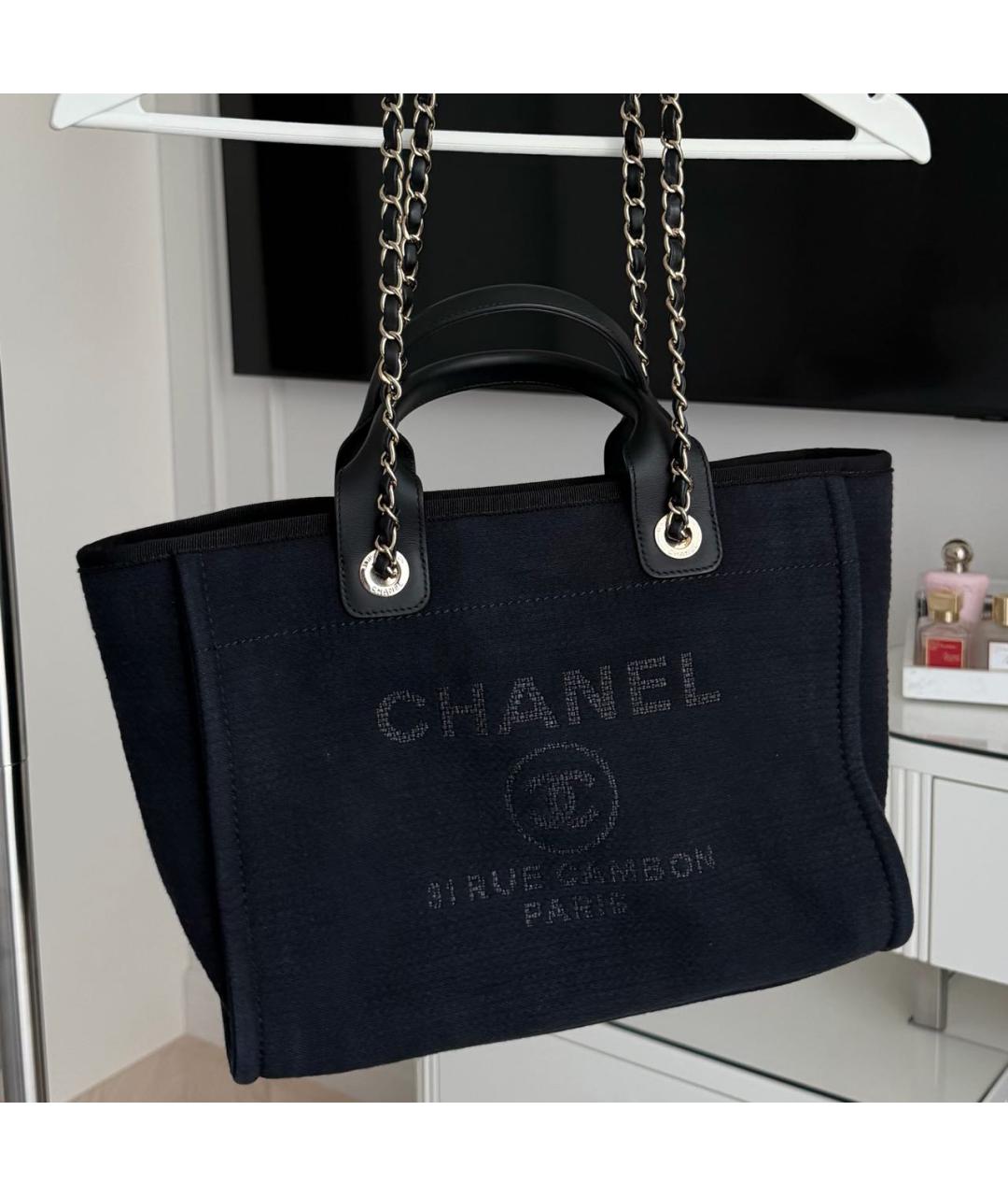 CHANEL Черная тканевая дорожная/спортивная сумка, фото 6